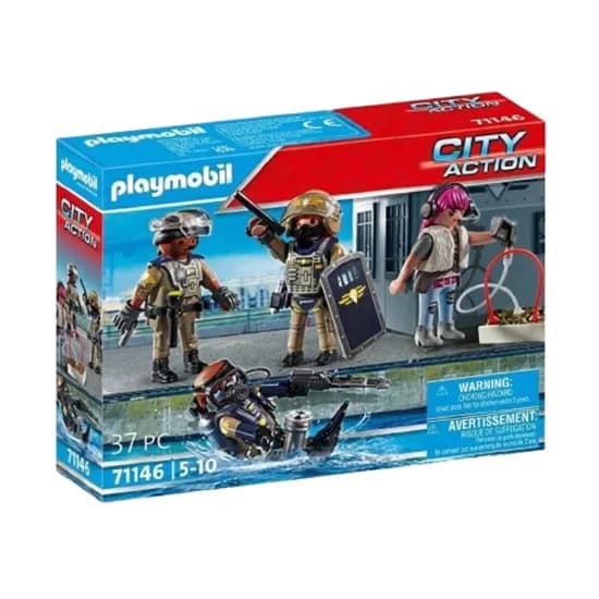 Kit de Figura Da Unidade Tática Playmobil