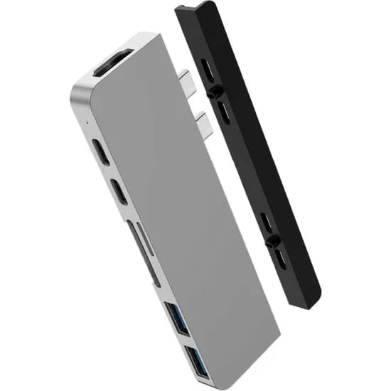 Hub Hyperdrive Duo 7-IN-2 For USB-C Macbook Pro/Air Silver - HD28C-Silver