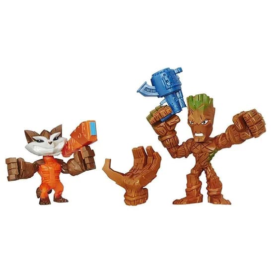 Boneco Hasbro Marvel B7487 Groot VS. Rocket Racoon