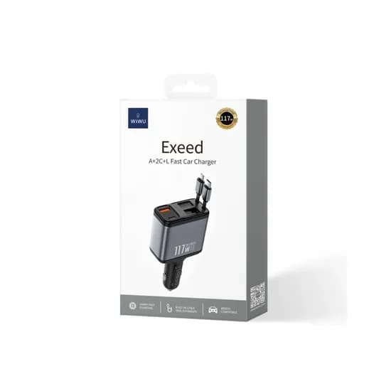 Carregador para Carro USB Preto Exeed Wiwu WI-QC027