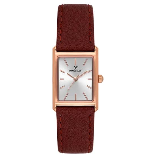 Relogio Analogico Feminino Daniel Klein DK.1.14124-4 Premium Lady / Pulseira de Couro - Marrom/Rose Gold