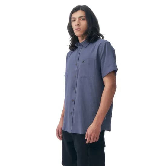 Camisa Quiksilver Camisa Masc Robin Azul