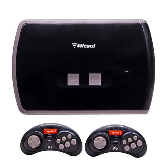 Console Game Sem Fio Mitsui Consala 10 com 2 Controle - Preto/Cinza