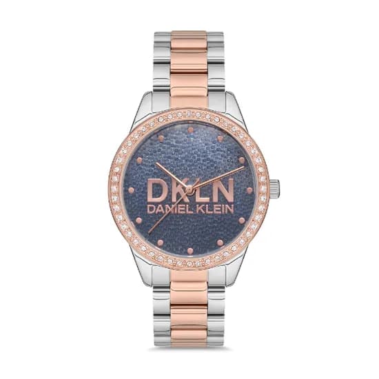 Relógio Analógico Feminino Daniel Klein Premium DK.1.12565-4 - Rosa Ouro/Prata