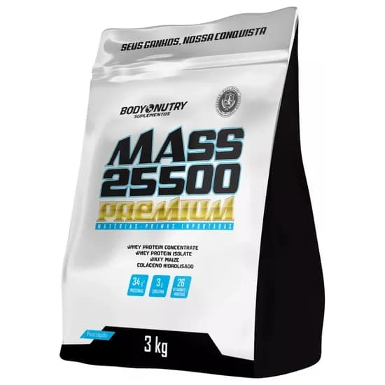 Body Nutry Hipercalórico Mass 25500 Premium 3KG - Creme de Baunilha