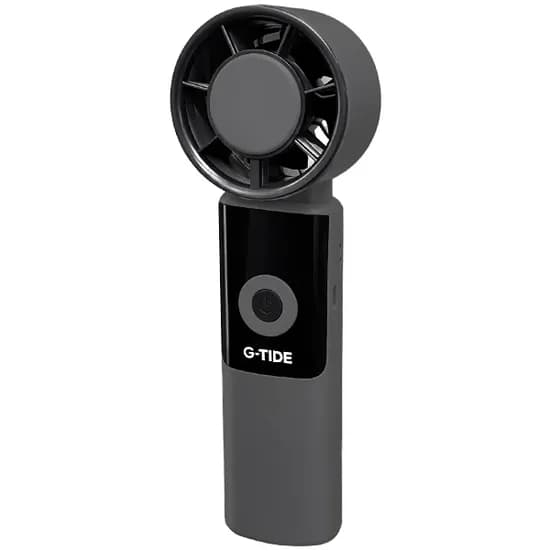 Mini Ventilador G-Tide FH02L 5 Pás Recarregável - Cinza/Preto