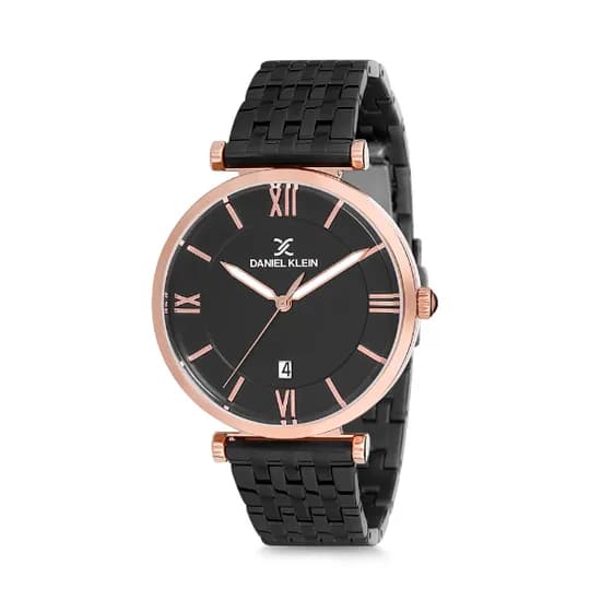Relógio Analógico Masculino Daniel Klein Premium DK12217-6 - Preto e Rosa Ouro