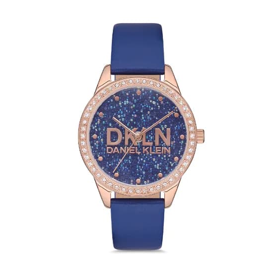 Relógio Analógico Feminino Daniel Klein Premium DK.1.12562-5 - Rosa Ouro/Azul