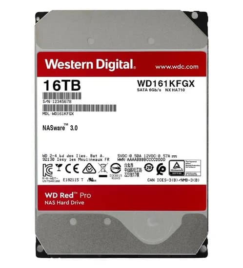 HD 16TB Western Digital Red Pro SATA6 7200RPM WD161KFGX