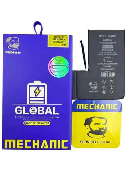 Bateria iPhone Mechanic 12 Pro Max Genuina/Global (Original Sistema)