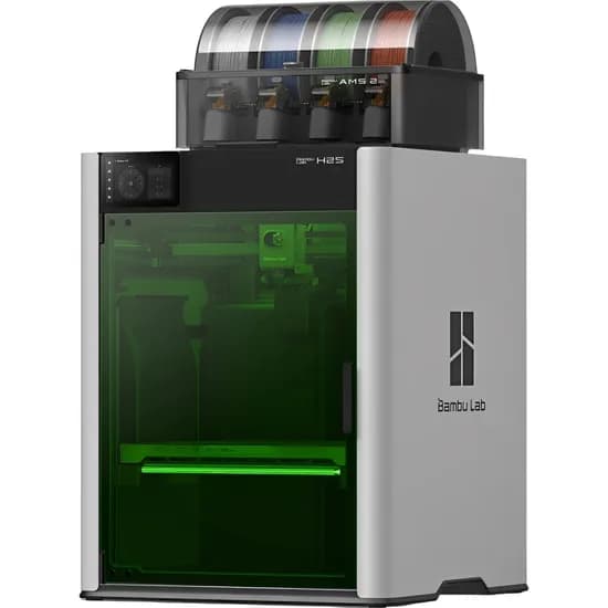 Impressora 3D Bambu Lab H2S Full Combo Laser com Ams 2 Pro Multi Color 1000MM/s 220V - Cinza.