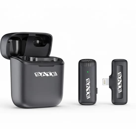 Microfone Sem Fio Satellite A-MK142 Lightning - Preto