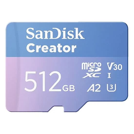 Cartão de Memória Micro SD Sandisk Creator 512GB 190MBS - SDSQXAV-512G-GN6MS