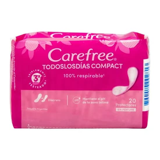 Protetor Diario Carefree Compact com 20 Unidades