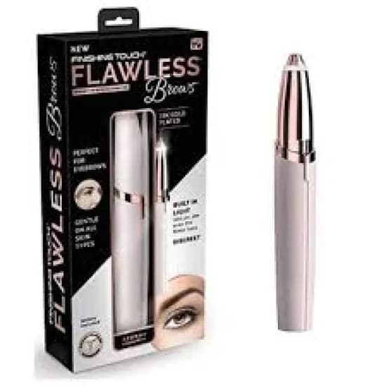 Mini Depilador Flawless Elétrico Indolor para Sobrancelhas Recarregavel - Rosa