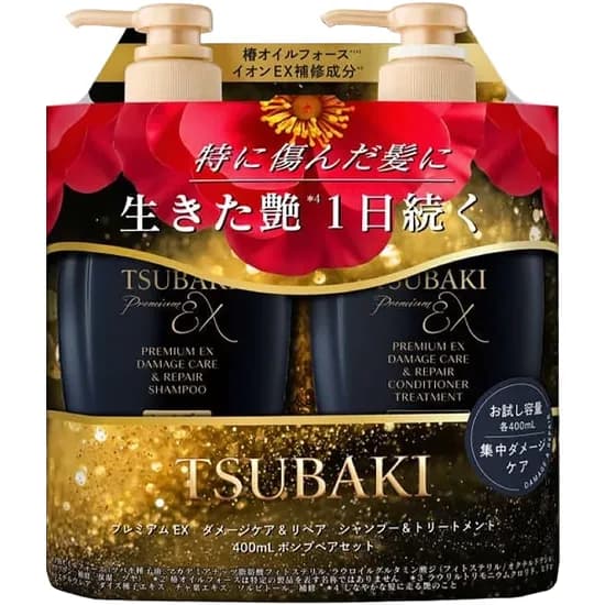 Kit Shampoo Tsubaki Premium Ex Damage Care & Repair 400 ML + Condicionador 400 ML