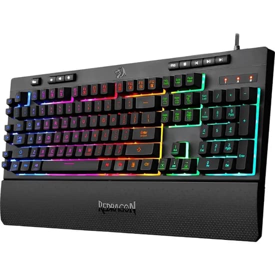 Teclado Gamer Redragon Shiva K512RGB-1 RGB USB - Preto (Inglês)