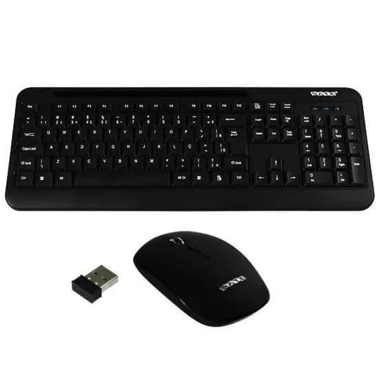 Teclado USB Satellite AK725G com Mou Sem Fio Portugues