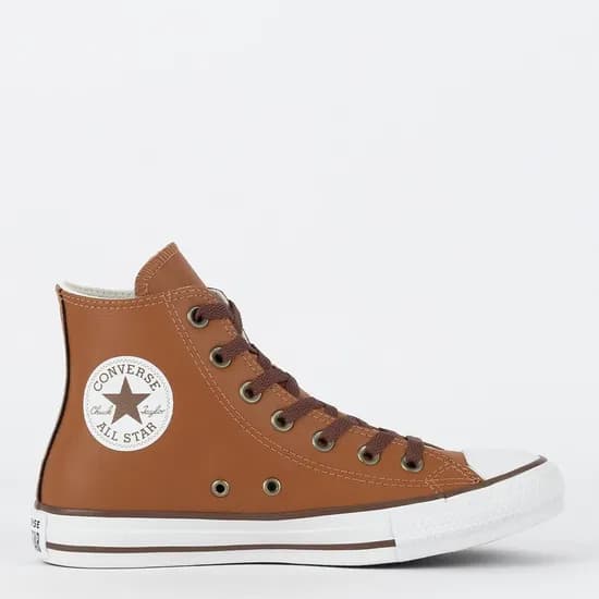 Calzado Converse All Star Marron Cuero Caã‘O Alto