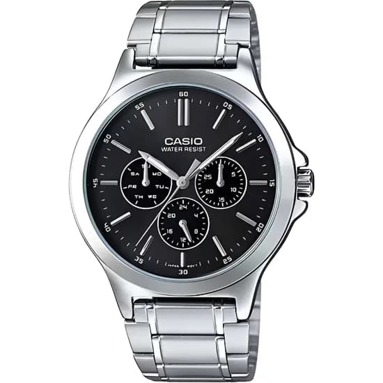 Relógio Casio MTP-V300D-1AUDF Analógico Masculino - Prata/Preto