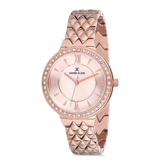 Relogio Analogico Feminino Daniel Klein DK12081-1 Premium Ladies / Pulseira de Aço Inoxidável - Rose Gold