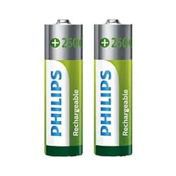 Pilhas Recarregável Philips AA com 2 Pilhas / 2500MAH - R6B2RTU25/97