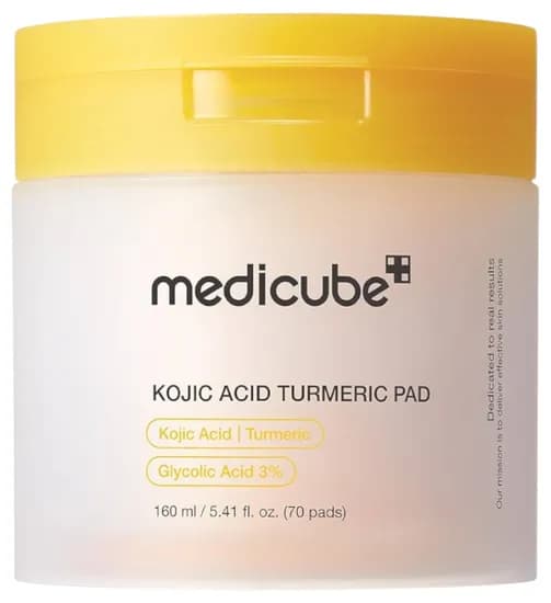 e. Medicube Kojic Acid Turmeric Pad Almofadas Tônicas 70 Uni