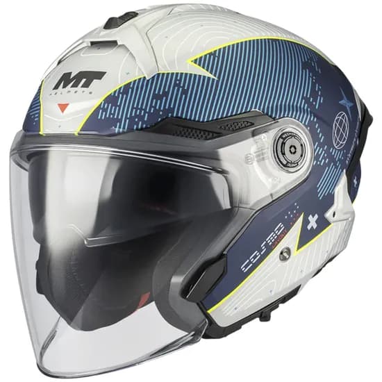 Capacete MT Helmets Cosmo SV Layout C7 - Aberto - Tamanho XL - com Óculos Interno - Matt