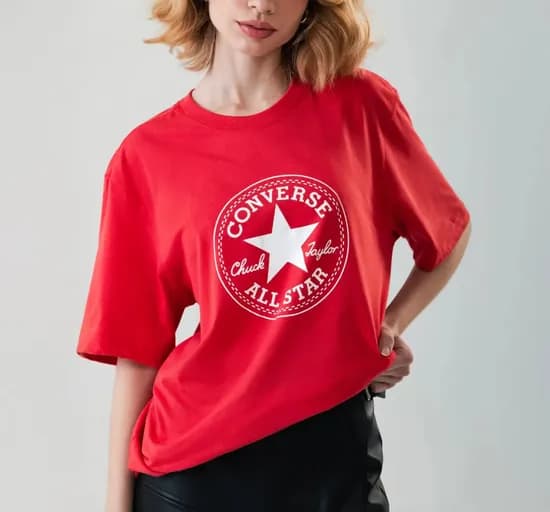 Remera Converse Allstar Patch Logo Rojo