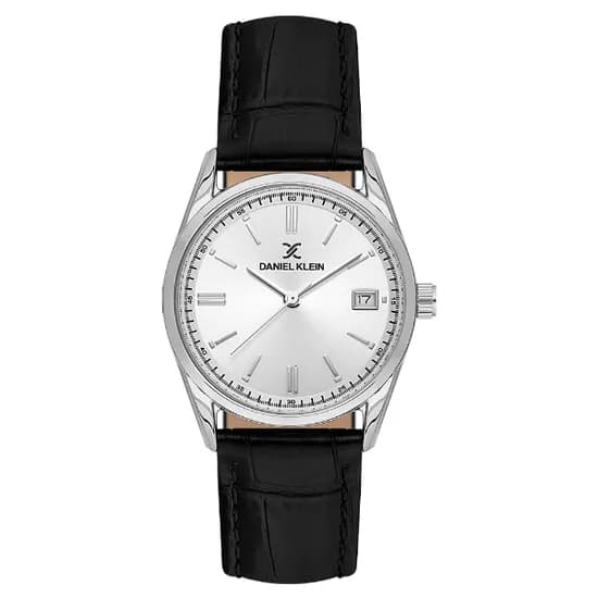Relogio Analogico Feminino Daniel Klein DK.6.14135-1 Premium Lady / Pulseira de Couro - Preto/Prata