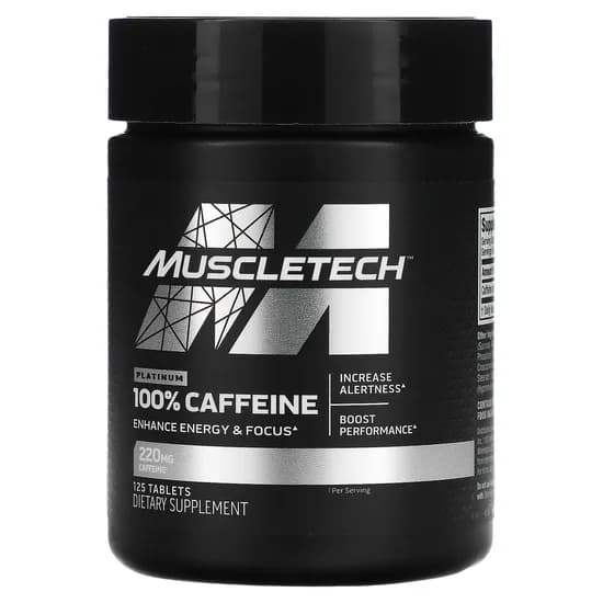 Muscletech Platinum 100% Caffeine 220 MG 125 Cápsulas