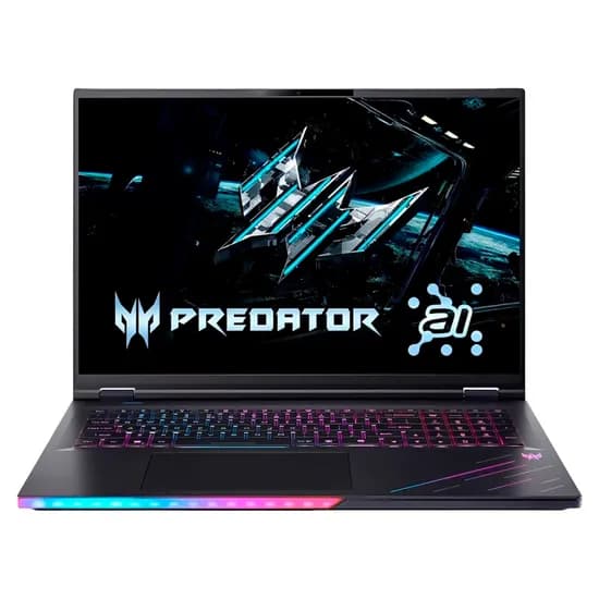Notebook Gamer Acer Predator Helios 18 Ai Intel Core Ultra 9-275HX RTX 5080 16GB 32GB Ram 1TB SSD Tela 18" Wqxga Windows 11 Preto - PH18-73-90A6