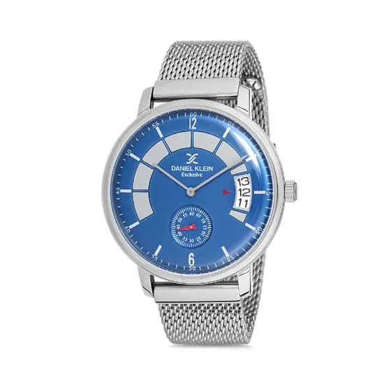 Relógio Analógico Masculino Daniel Klein Exclusive DK12143-4 - Prata e Azul