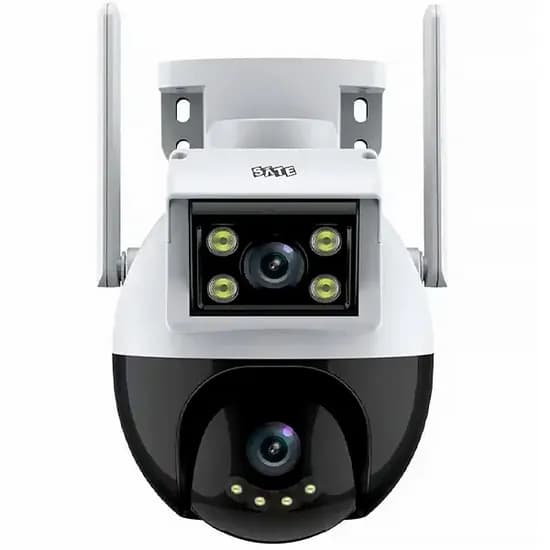 Câmera IP Satellite A-CAM008D HD com Wi-Fi - Branco/Preto