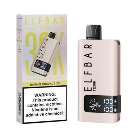 Elfbar Te 30000 Puffs Banana Coconut Ice