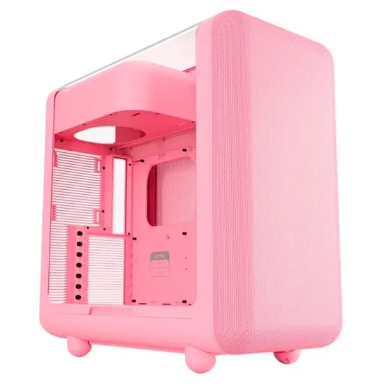 Gabinete Hyte X50 Strawberry Milk, CS-HYTE-X50G-SM , Mid Tower, ATX, Sem Fans, Rosa/Pink