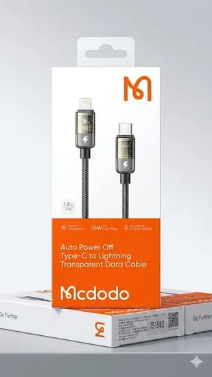 Mcdodo Cable USB-C A Lightning CA-3161 1.8M Black