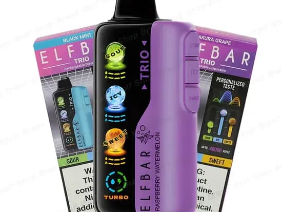 Pod Descártavel Elfbar Trio 40K Sabor:Strawberry Orange Lime