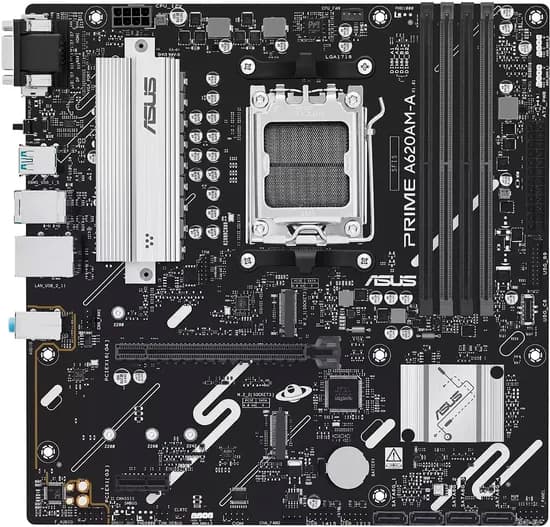 Placa Mãe Asus Prime A620AM-A AM5/ USB-A/ 4XDDR5/ PCI-e/ HDMI/ DP/ VGA