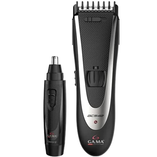 Cortador de Cabelo Gama Set GC542 220V + Depilador Nasal GNT512 - Black