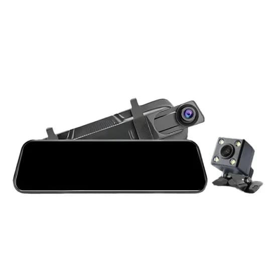 Camera para Carro - Espelho Retrovisor DVR Gravador Ecopower EP-8777 - 2 Cameras