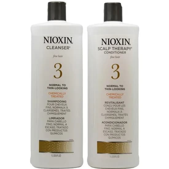 Nioxin Duo System Nº3 Colored Hair Light Thinning Shampoo + Condicionador 1LT