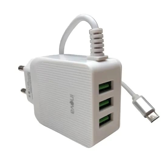 Carregador Rápido Inova BLG-CAR0004 (3 USB) 5.1A V-8.
