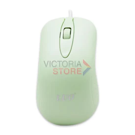 Mouse Bussines Optical Dpi Luo LU-3048 com Fio / 1000DPI / USB-A - Verde Claro