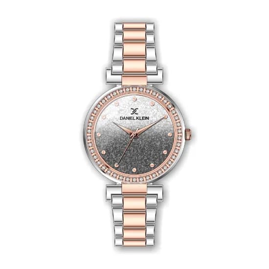Relógio Analógico Feminino Daniel Klein Premium DK.1.12491-5 - Rosa Ouro e Prata