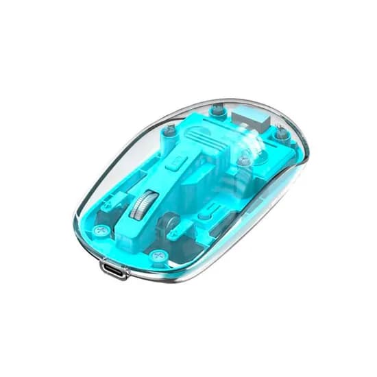 Mouse Sem Fio Xo M12 Transparente Bluetooth/2.4G USB/300MAH – Azul