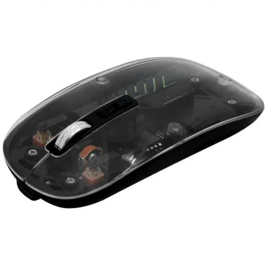 Mouse Satellite A-771G Preto Transparente Recarregavel , Wireless 2.4GHZ, Bluetooth