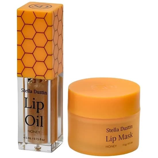 Kit Stella Dustin Lip Oil 4.5 ML + Máscara Labial Honey 15 G