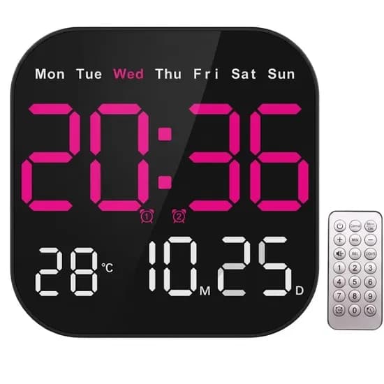 Relogio de Parede Satellite Digital AC-T6845 - Pink
