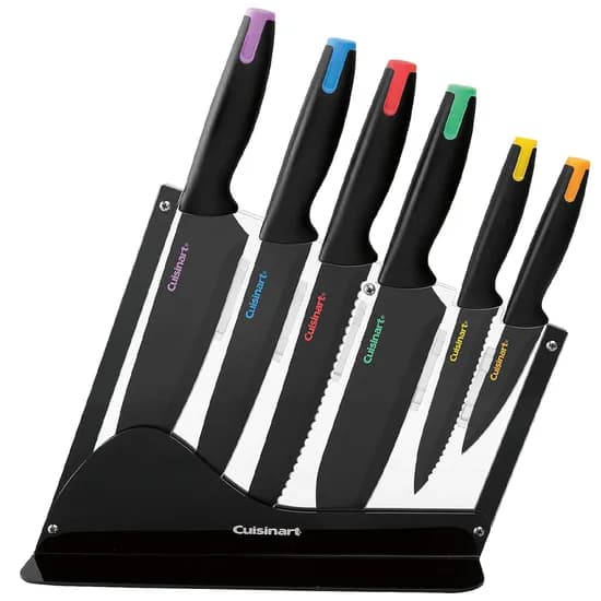 Jogo de Facas Cuisinart C55-7PCE Cerâmica Bloco Acrílico - 7 Peças